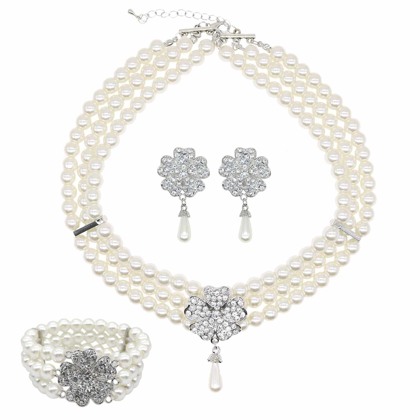 1920s1950s Imitation Pearl Nec - مراجعة Pearl Trim Chain وسعره