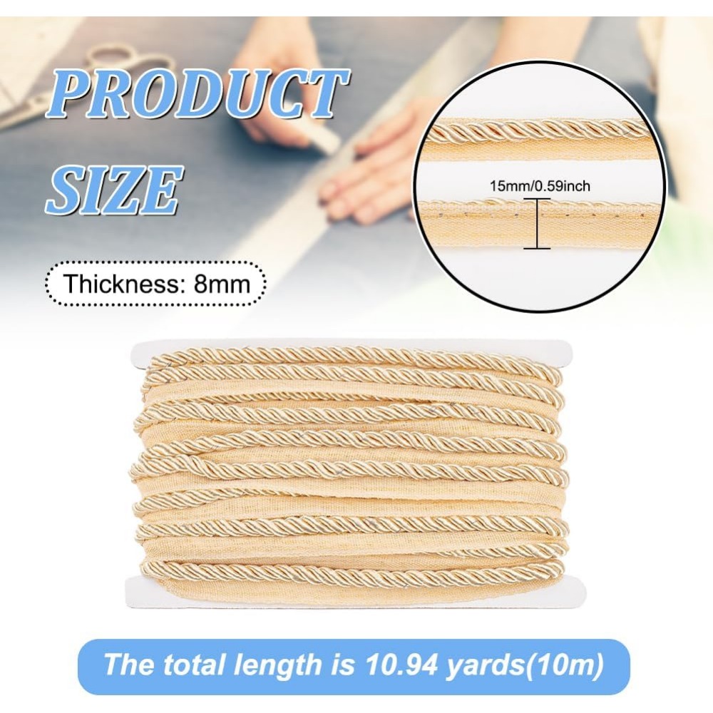 شريط شفاه ملتوي لتزيين المنزل  - مراجعة Cord Trim Twisted وسعره