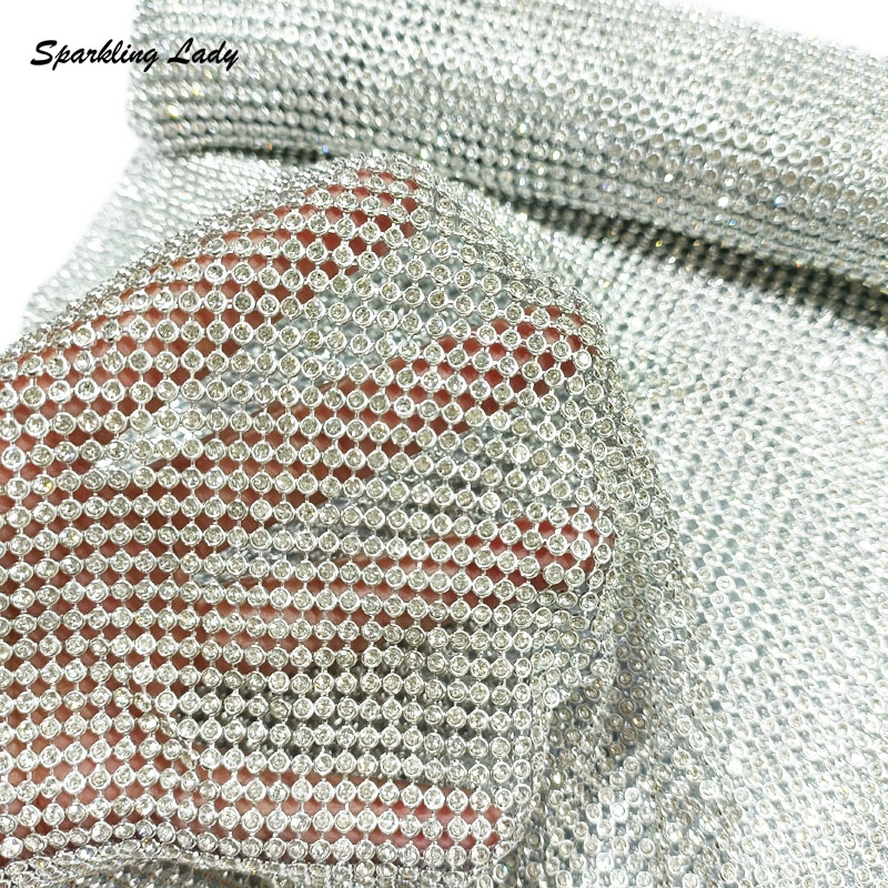 قماش معدني مرصع بالأحجار الكري - مراجعة Crystal Mesh Fabric وسعره