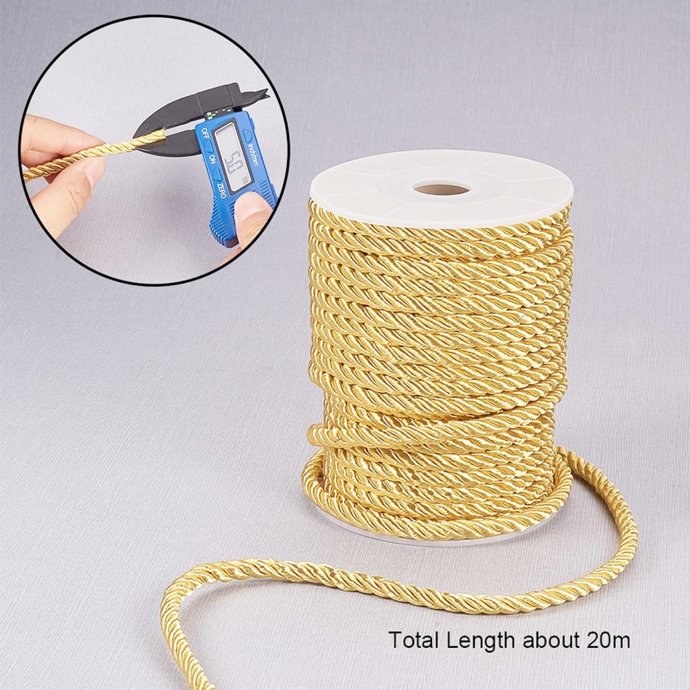 حبل ذهبي ملتوي حبل نايلون ، حب - مراجعة Cord Trim Twisted وسعره