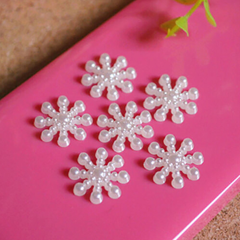 100 قطعة اللؤلؤ الأبيض الراتنج - مراجعة Christmas Craft Embellishment وسعره