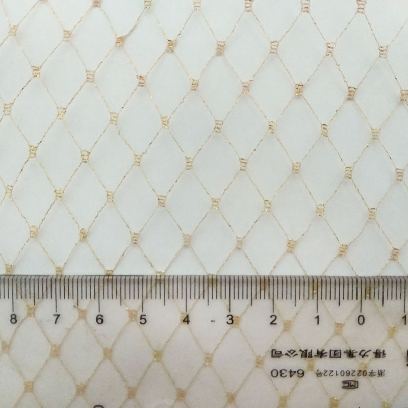 قماش شبكة ذهبي ماسي شفاف لحجاب - مراجعة Crystal Mesh Fabric وسعره